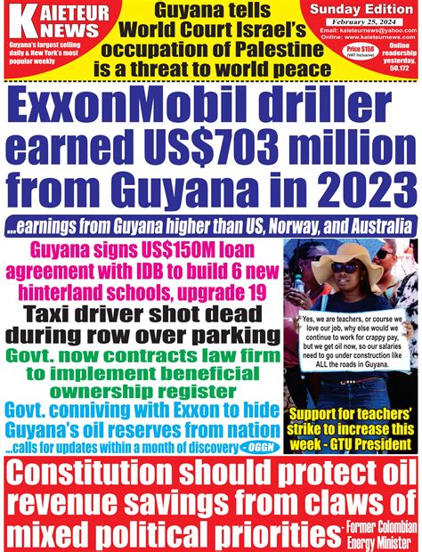 Top News Stories Today from Kaieteur News Guyana 9