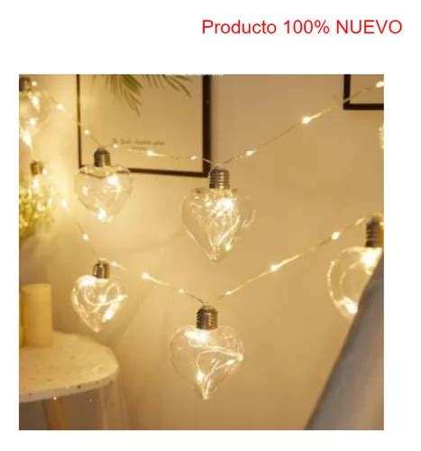 Serie Luces Led En Forma De Corazones 10 Pz Sdd144