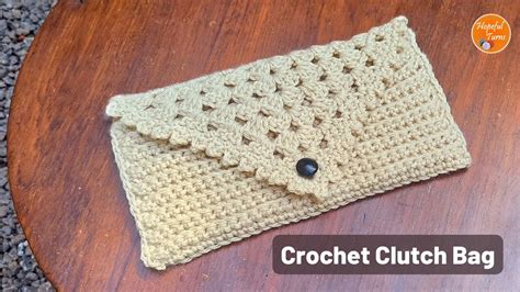 How To Crochet Easy Clutch Purse With Granny Triangle Youtube