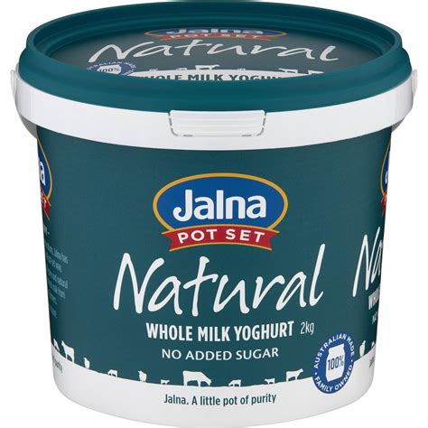 Jalna Natural Whole Milk Yoghurt 2kg Woolworths