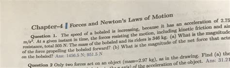 Answered Chapter 4 Forces And Newtons Laws Of… Bartleby