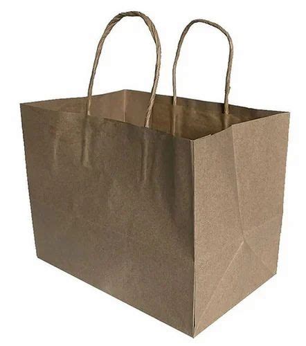 Gsm Brown Kraft Paper Shopping Bag Rope Handle Capacity Kg At