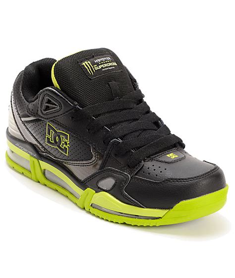 Dc X Monster Versaflex Black Charcoal And Lime Shoes Zumiez