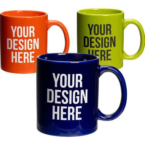 CLICK HERE to Order 11 Oz., Colors Traditional Ceramic Coffee Mugs Printed with Your Logo for $1 ...