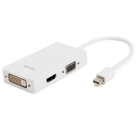 Luoyaxxxxx 3 In 1 Thunderbolt Mini Display Port Dp To Hdmi Vga Dvi Adapter Cable For Mac