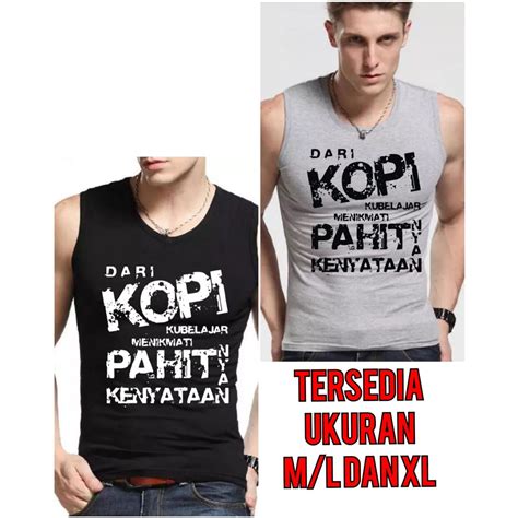 Jual Asgard Singlet Pe Motif Kopi Pahit Kaos Cowok Kaos