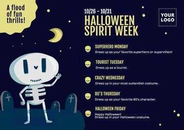 Free Editable Spirit Week Poster Templates