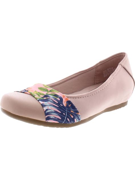 Baretraps Womens Mitsy Faux Leather Twist Front Ballet Flats Walmart