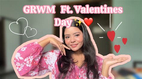 Grwm Ft Valentines Day Dewy Long Lasting Makeup 4k💫 Pink Theme