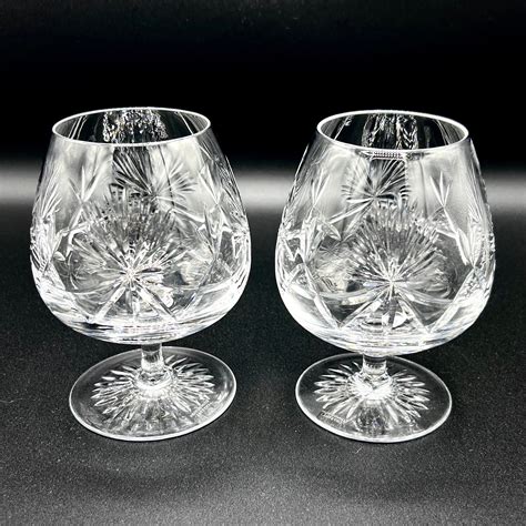 Edinburgh Crystal Cognac Glasses Star Of Edinburgh Pattern Vintage