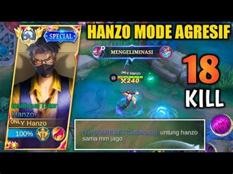 Kills Hanzo Super Agresif Auto Bantai Musuh Build Top Global