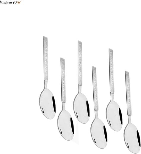 Buy Set Of 6 Pc Stainless Steel Table Spoons Any Design Online At