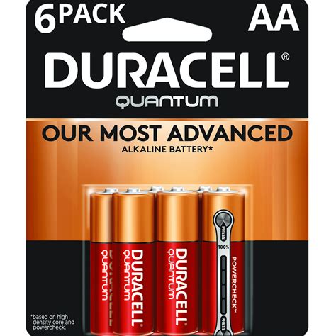 Duracell 1 5V Quantum Alkaline AA Batteries With PowerCheck 6 Pack