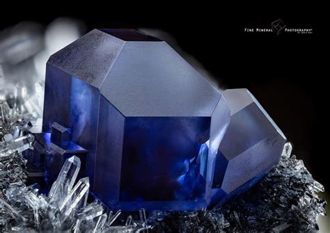 Pristine Royal Blue Fluorite Crystals On Quartz From Xiayang Yongchun