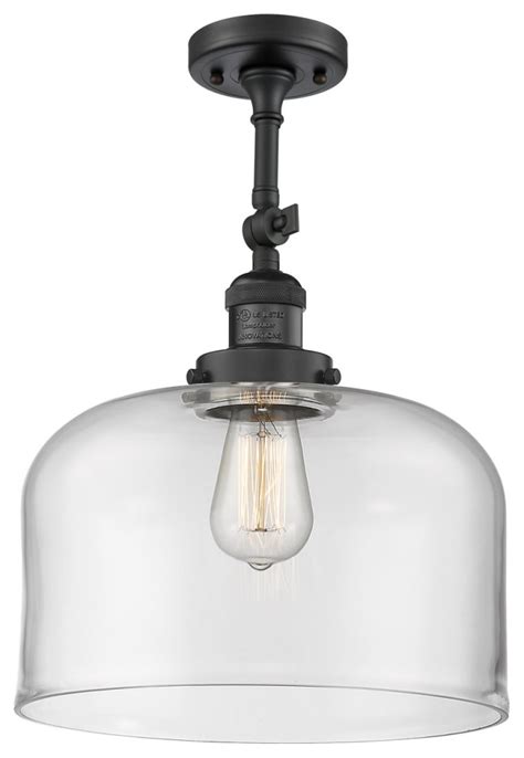 Franklin Restoration X Large Bell Light Semi Flush Mount In Matte