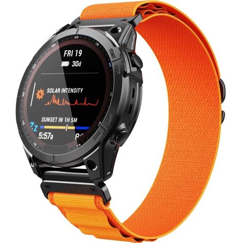 Pasek Nylonowy Quickfit Do Garmin Fenix 5x6x6x Pro7x Pomarańczowy