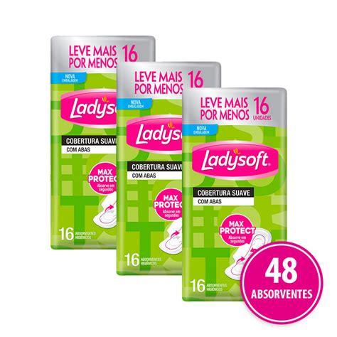 Kit Absorvente Ladysoft Normal Suave Abas Unidades Panvel