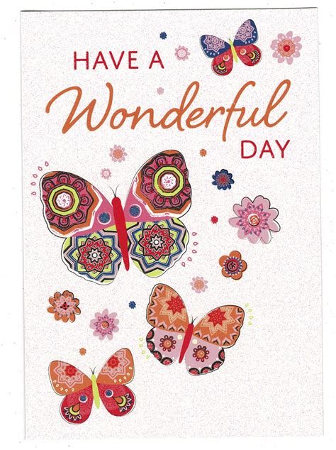 Have A Wonderful Birthday General Female Birthday Card With Glitter