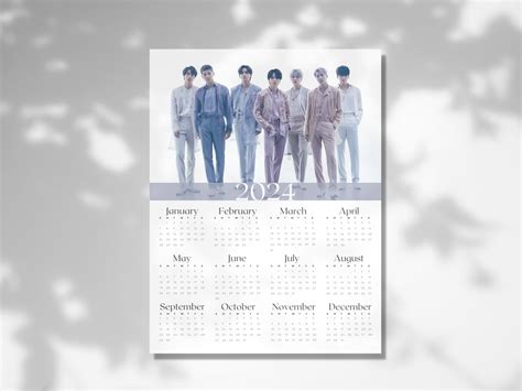 Bts Proof Wall Calendar Year At A Glance X Pdf Printable