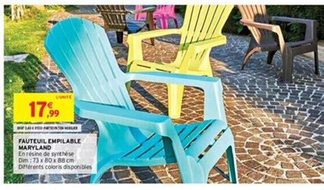 Promo Fauteuil Empilable Maryland Chez Intermarch