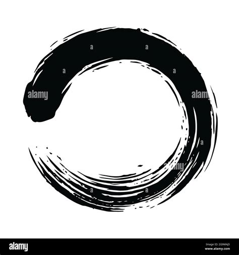 Enso Zen Circle Brush Vector Illustration Icon Stock Vector Image And Art