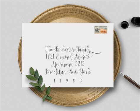 Calligraphy Address Envelope Template Printable Wedding - Etsy