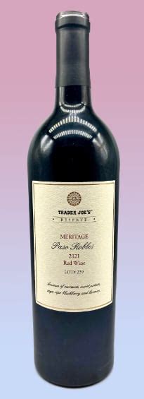 Trader Joe S Reserve Paso Robles Meritage 2021 CheapWineFinder