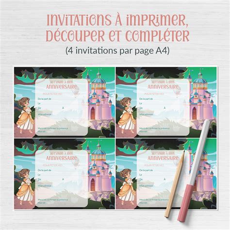 Carte d invitation anniversaire à télécharger Atelier Hello Moon