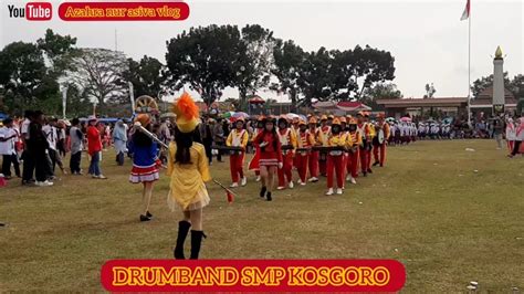 DRUMBAND SMP KOSGORO SEMARAK HUT RI KE 77 17 AGUSTUS DI LAPANGAN