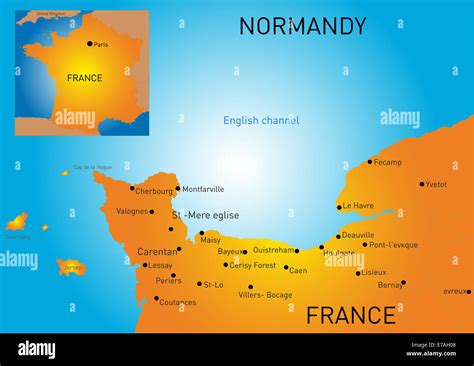 Mappa Regione Dell Alta Normandia Immagini E Fotografie Stock Ad Alta