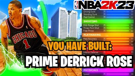 63 Prime Derrick Rose Demigod Build Nba2k23 Next Gen Rebirth Point