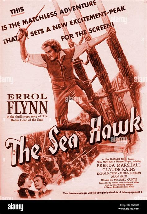 ERROL FLYNN POSTER THE SEA HAWK 1940 Stock Photo Alamy