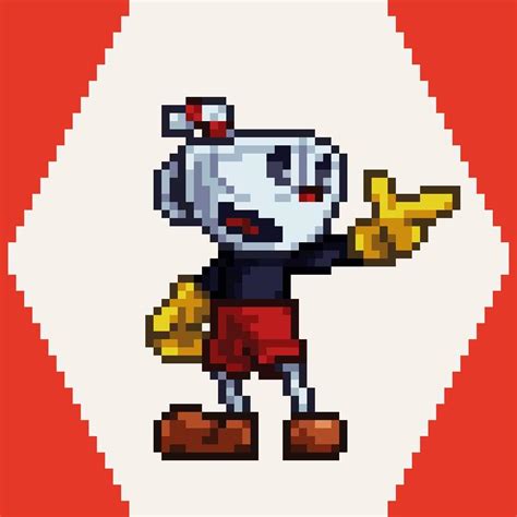 Cuphead Pixel Art By Ignacioy On Deviantart