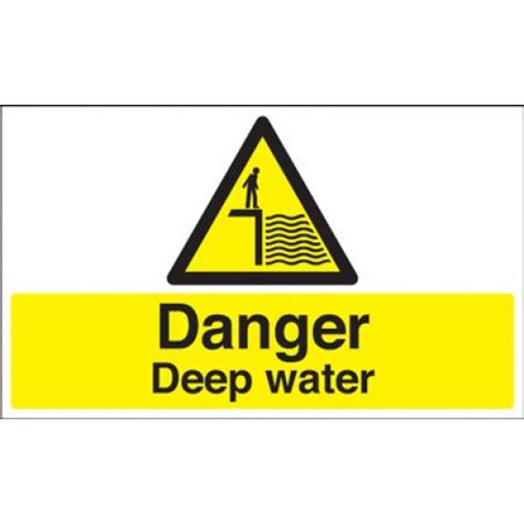 Danger Deep Water Hazard Safety Sign Landscape Blitz Media