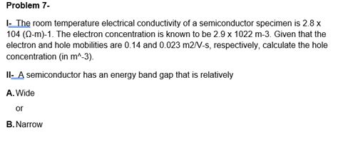 Solved Problem 7 1 The Room Temperature Electrical