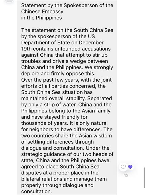 Manila Bulletin News On Twitter Mbseppedrajas Read Chinese Embassy