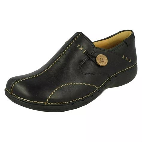 Clarks Unstructured Leather Slip On Shoes Un Loop Deals