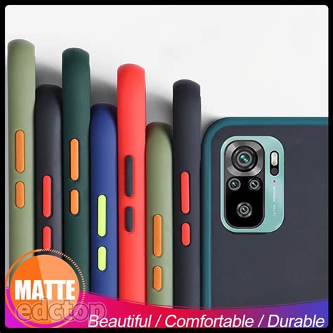 Redmi Note 10 4g Case Skin Feel Matte Phone Cover Xiaomi Redme Note10 4g Nota Not 10s Frame