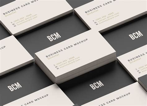 Grid Style Business Card Mockup Free Psd Templates