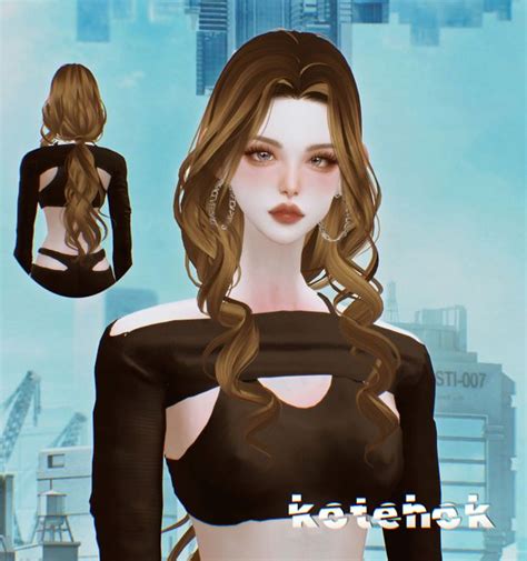 Hair⭐094 Kotehoksims On Patreon Sims 4 Sims Hair In The Wind