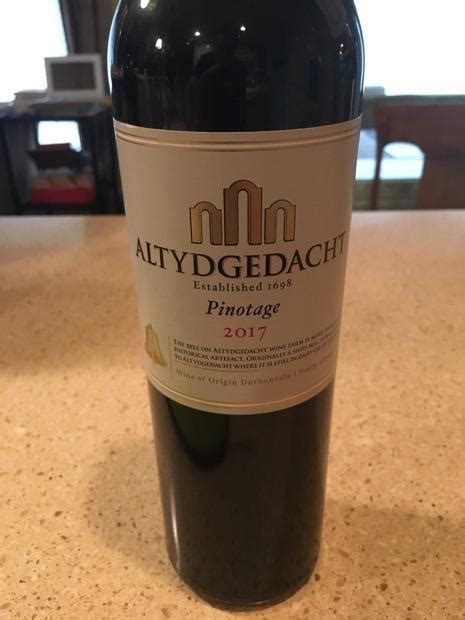 Altydgedacht Pinotage South Africa Coastal Region Tygerberg