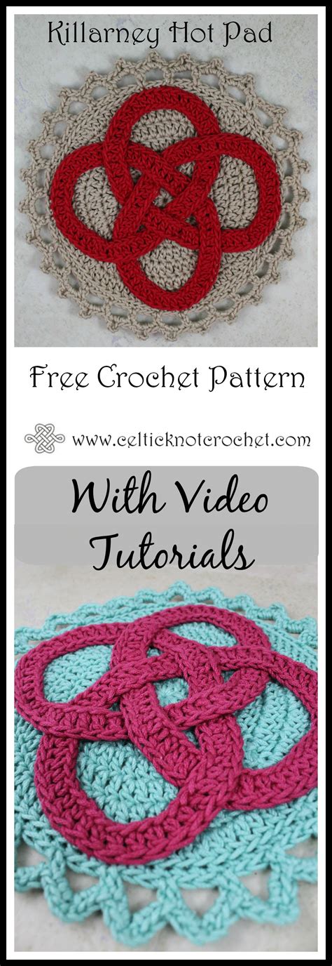 Pinterest Collage Killarney Hot Pad Celtic Knot Crochet