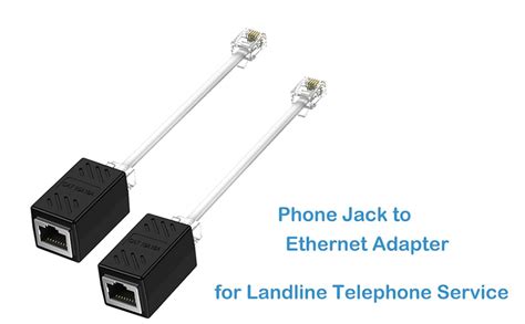 2 Pack Phone Jack To Ethernet Adapter Ethernet To Phone