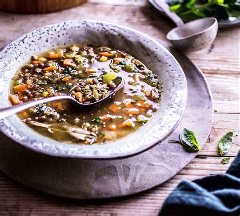 Vegan Lentil Soup With Fresh Herbs Yummy Plants