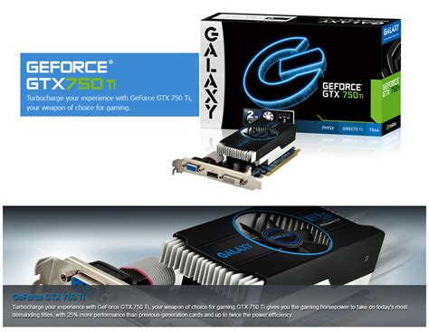 Galaxy Geforce Gtx 750 Ti Slim Oc 2gb Gxy Gtx750ti 2gd5 Pc Case Gear