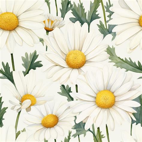 Premium AI Image There Are Many White Flowers With Yellow Centers On