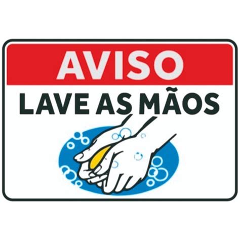 Placa De Sinaliza O Aviso Lave As M Os X Shopee Brasil