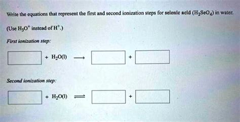 Solved Write The Equations That Represent The First And Second