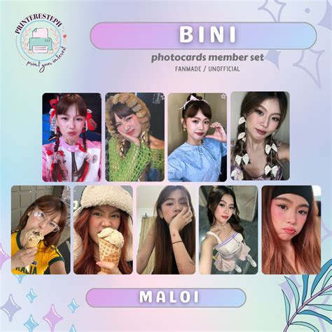 Part 14 Bini Photocards Member Set 9 Pcs Laminated W Backprint