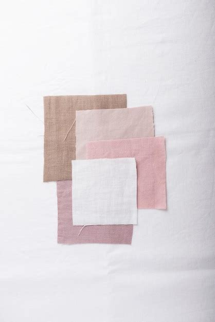 Premium Photo Linen Fabric Samples In Pastel Colors